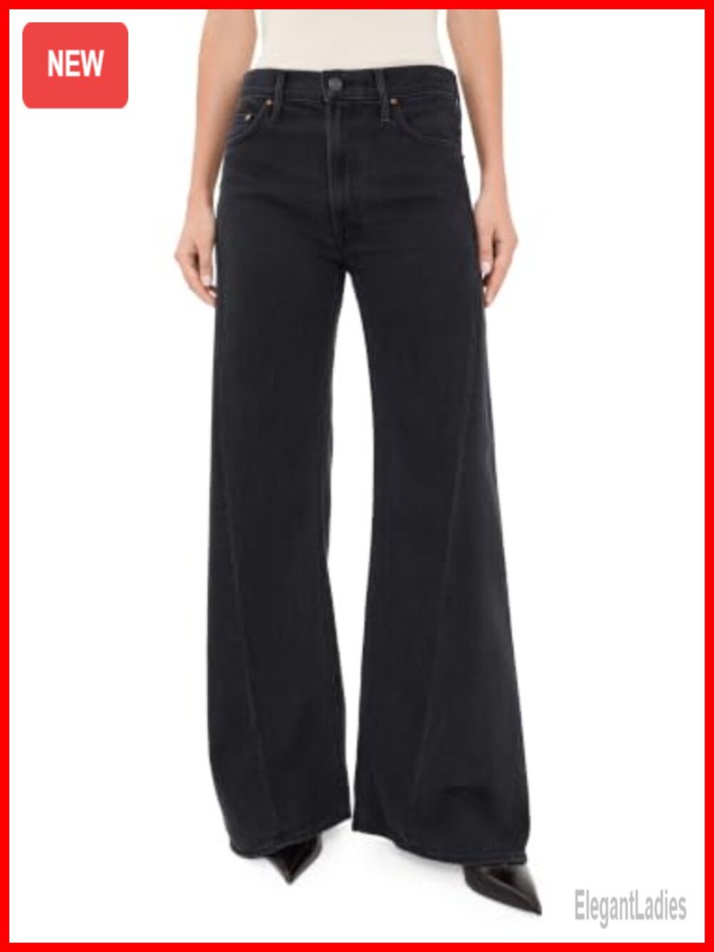 Mid-Weight Non-Stretch Denim High Rise Jeans 5-Pocket Made in USA
